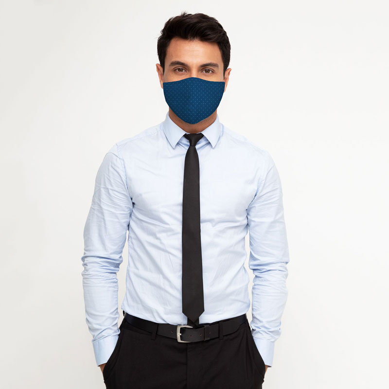 Mascarilla antiviral cubreboca anti-microbiana con fibra de plata SILVADUR® MINIMALIST (L/G)