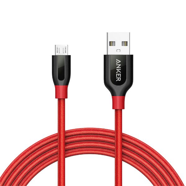 Cable Anker Micro USB PowerLine 1.8m Rojo