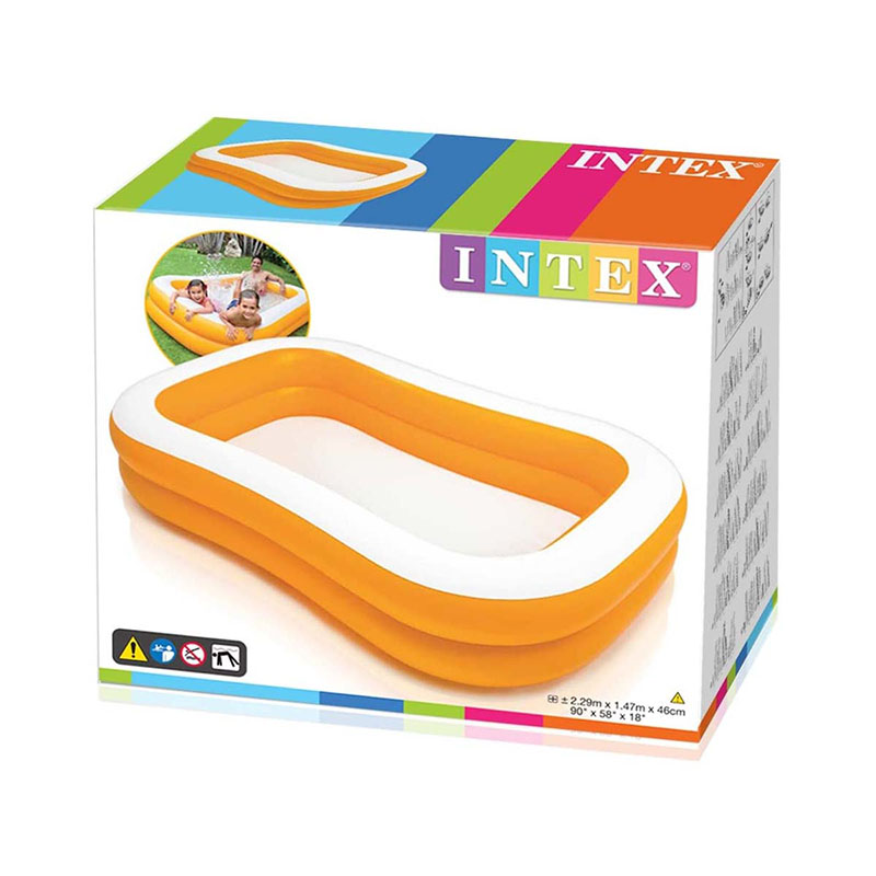 Piscina Inflable Swin Center Rectangular Mandarina Intex 