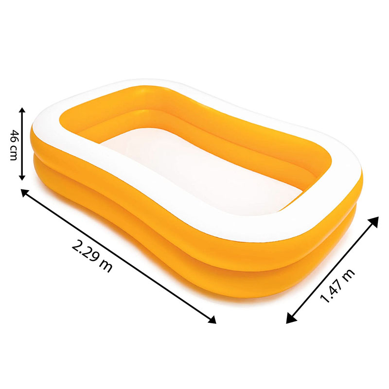 Piscina Inflable Swin Center Rectangular Mandarina Intex 