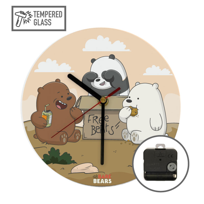 Escandalosos Reloj De Pared Redondo Vidrio Templado Heroe Shop