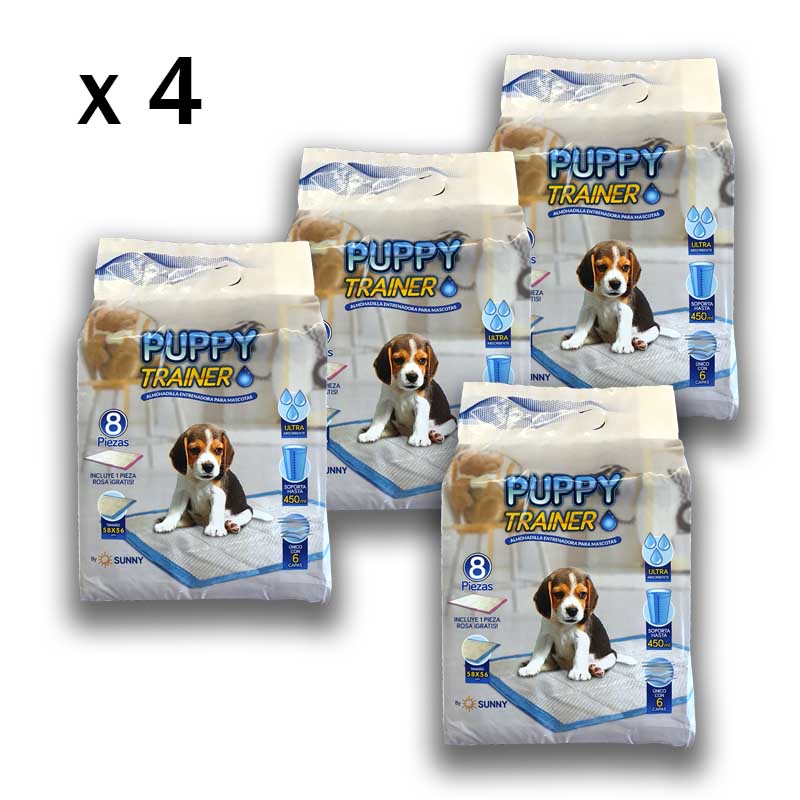 Tapetes Entrenadores Perros 32 pzas Pañales De Piso Sunny Zapetas