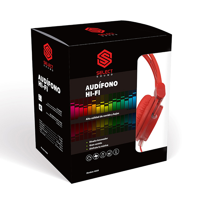 Audifonos Hi-fi Select Sound Ajustables Alambricos H669