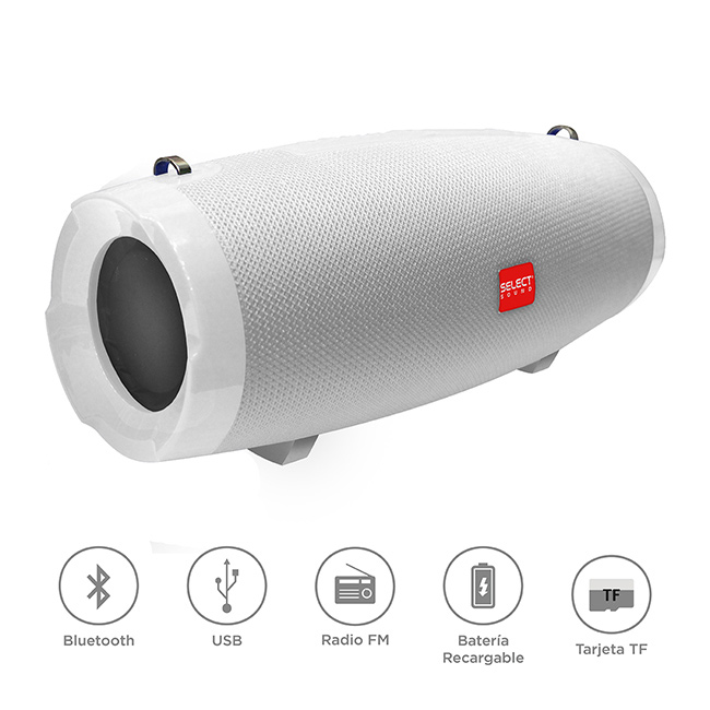 Bocina Portatil Recargable Bullet Select Sound BT222 con Tws, Bluetooth