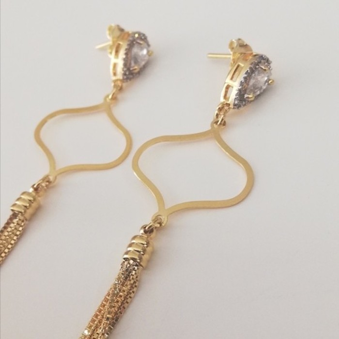 Aretes Lilia-Baño de Oro 18K