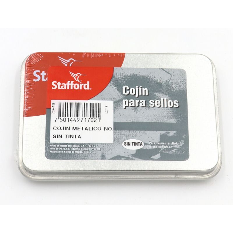 Cojin Para Sello Metalico Sin Tinta. Stafford