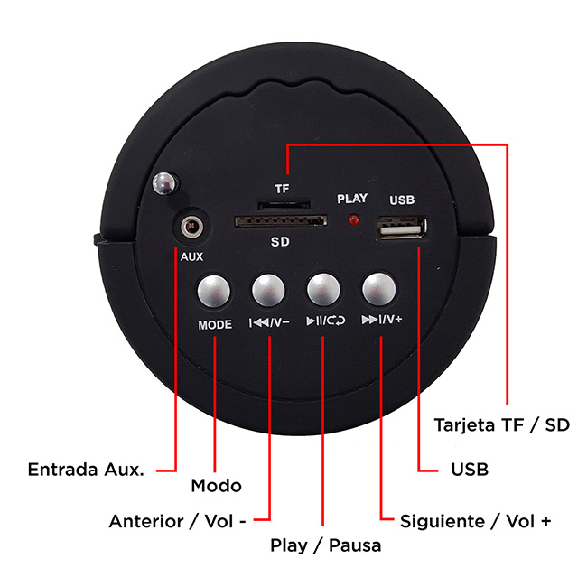 Radio Bocina Linterna Portatil Select Sound BT2000 con Bluetooth