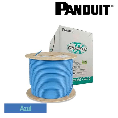Bobina cable de red Panduit - 24 AWG - Cat 6 - 305 metros - Azul