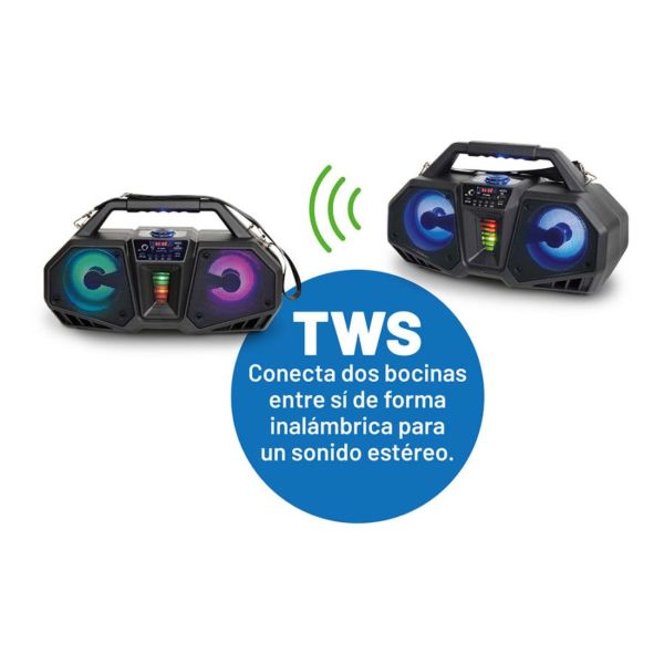 Bocina Bluetooth MISIK MS216 Negro TWS USB y Radio FM