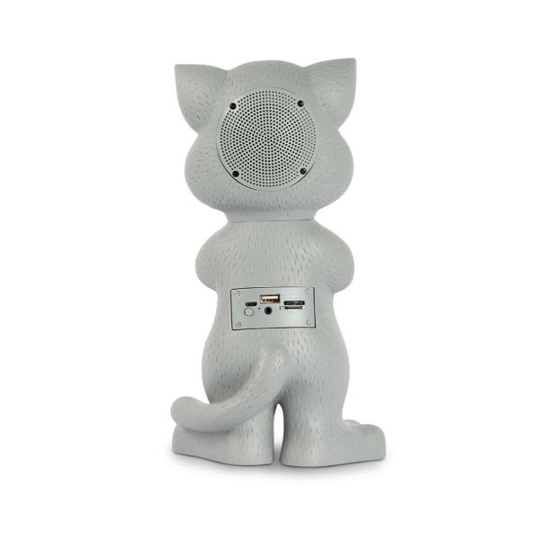 Bocina Bluetooth MISIK MS240 Gato Blanco TWS USB y Radio FM