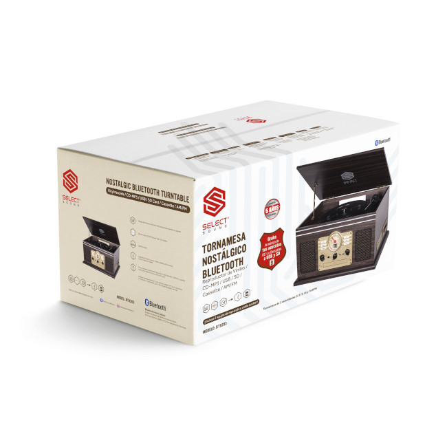 Tornamesa Nostalgico Select Sound Tornamesa Nostálgico BT9245