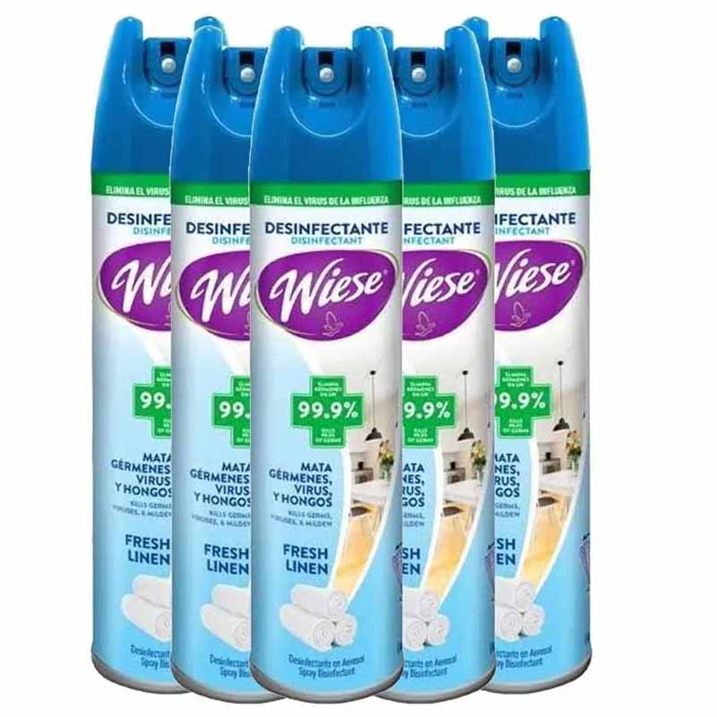 24 Desinfectante Aerosol Spray Antibacterial Wiese Virus 400Gr