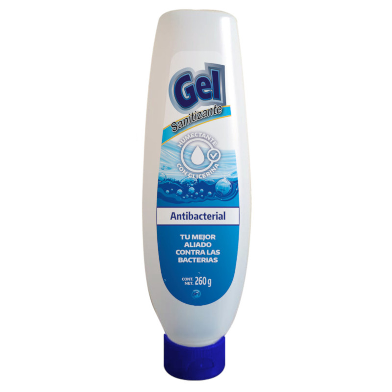 Gel antibacterial con alcohol sanitizante 260 g