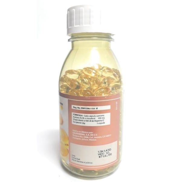 Suplemento Alimenticio, Vitamina E con 400mg, Revitare