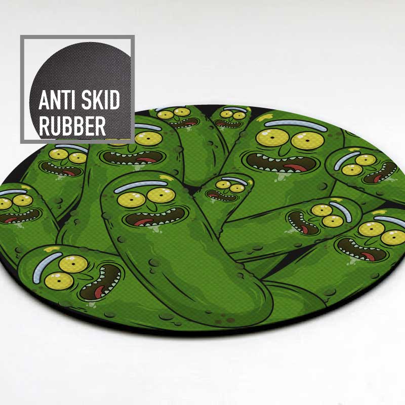 MOUSE PAD, DISEÑO INCREIBLE PEPINILLOS RICK Y MORTY, BASE ANTIDESLIZANTE 20 CM HEROE SHOP