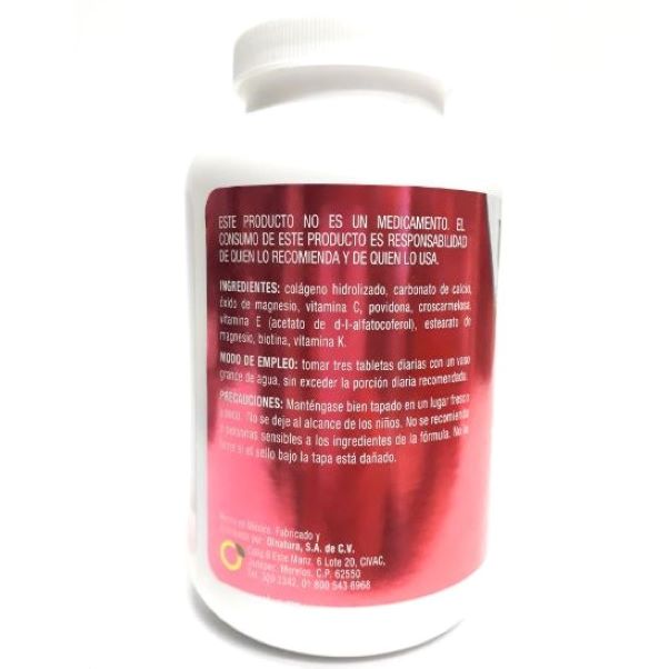 Suplemento Alimenticio, Colágeno Hidrolizado Just Collagen 1800, con 180 tabletas, Olnatura