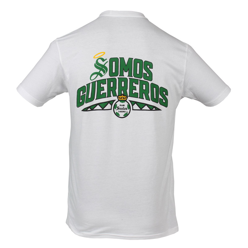 Playera Niño Santos Laguna  Somos Guerreros Blanco Producto Oficial