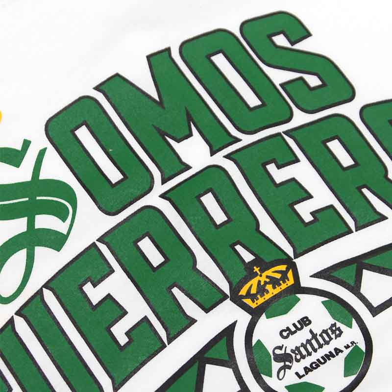 Playera Niño Santos Laguna  Somos Guerreros Blanco Producto Oficial