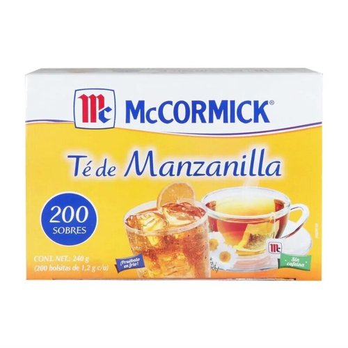Bolsas de Té McCormick Manzanilla 200 pzas
