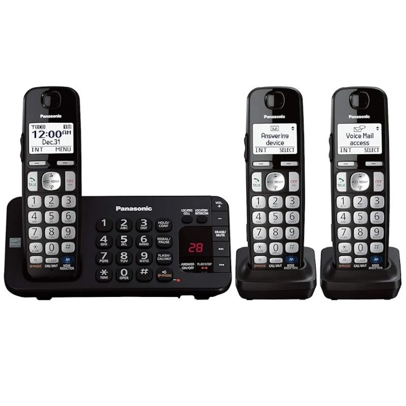 Telefono Inalambrico Panasonic KX-TGE243B Identificador Dect 6 -Reacondicionado-