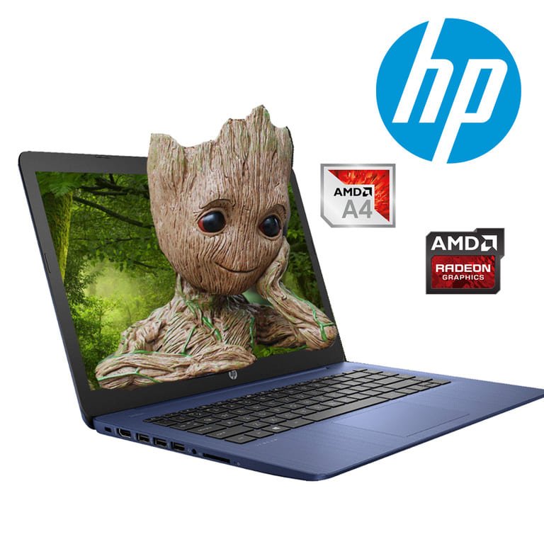 Laptop Hp Stream 14-ds0003dx A4-9120e 64gb-4gb - Azul + Impresora + Base + Mouse