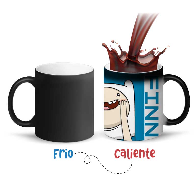 SET 3 TAZAS MAGICAS 11oz DISEÑO HORA DE AVENTURA HEROE SHOP