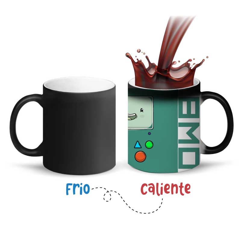 SET 3 TAZAS MAGICAS 11oz DISEÑO HORA DE AVENTURA HEROE SHOP