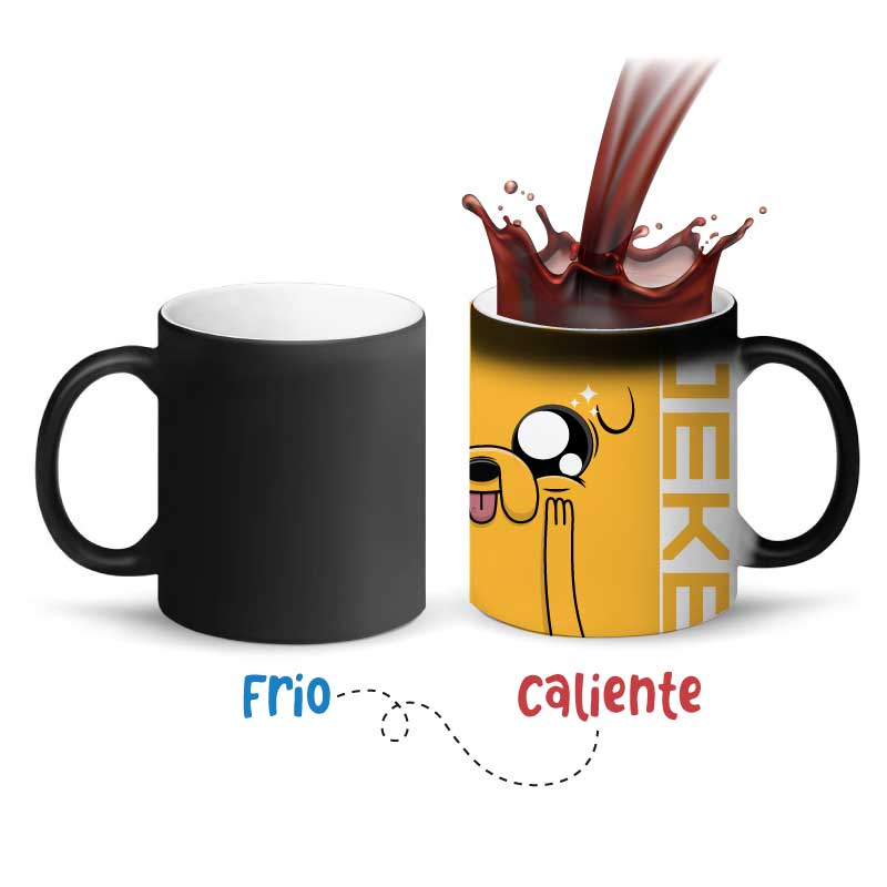 SET 3 TAZAS MAGICAS 11oz DISEÑO HORA DE AVENTURA HEROE SHOP