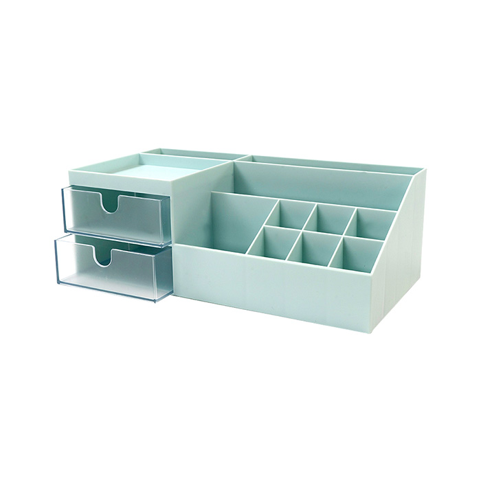 Caja de almacenamiento grande multicapa con cajones Azul