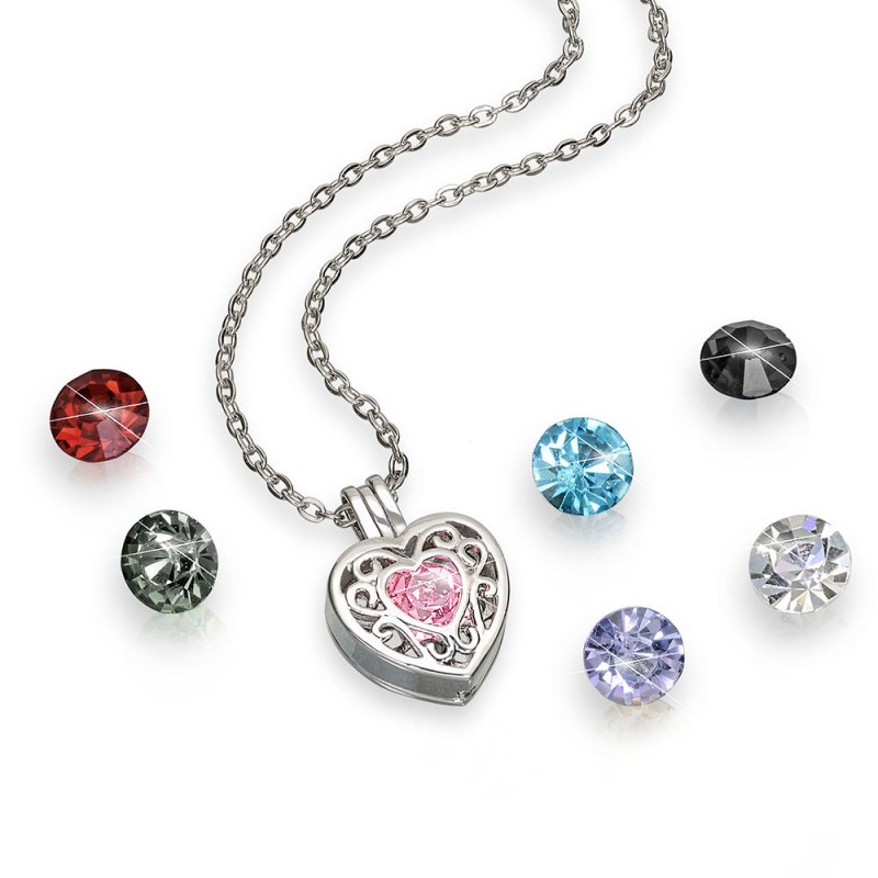 Collar Corazón Ivanna Collection con 7 dijes Swarovski