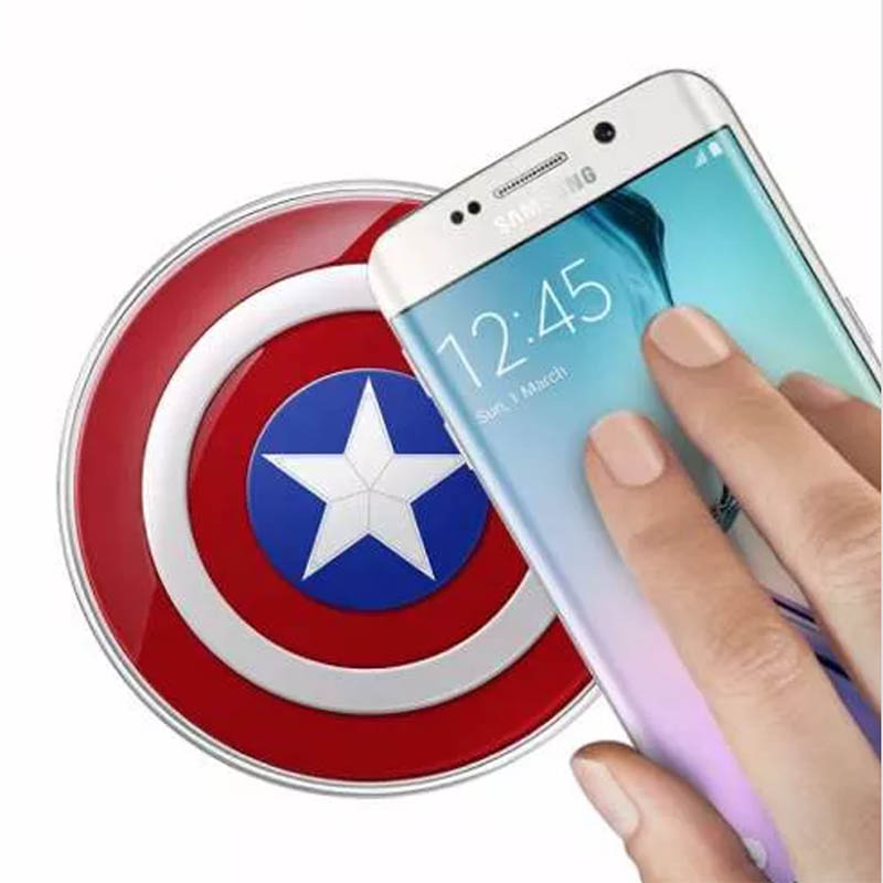 Cargador Inalámbrico Qi Capitan America 