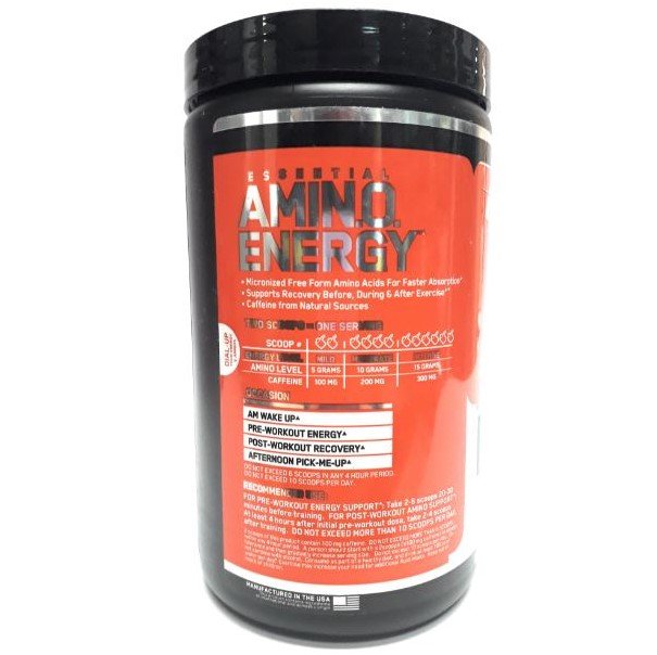 Aminoacidos Amino Energy, sabor a Naranja Helada, 30 Servicios, Optimum Nutrition