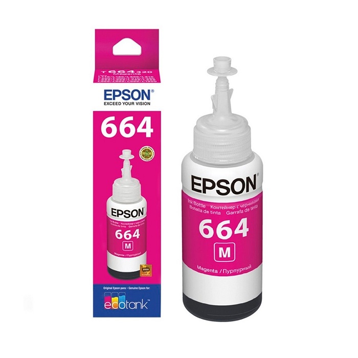 Botella De Tinta Epson 664 Magenta 70ml Para Serie L T664320 Al 3523