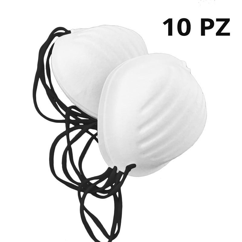 Paquete cubrebocas conchas NATURE GARTEN 10 PZ PROTECCIÓN ANTIVIRUS, ANTIPOLVO, ANTIALERGICAS elástico negro