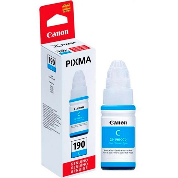 Tinta Canon GI-190 color Cyan, 70ml 0668C001AA