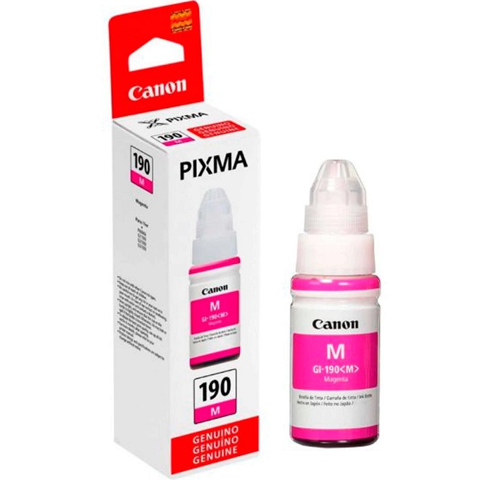Tinta Canon GI-190 color Magenta, 70ml 0669C001AA