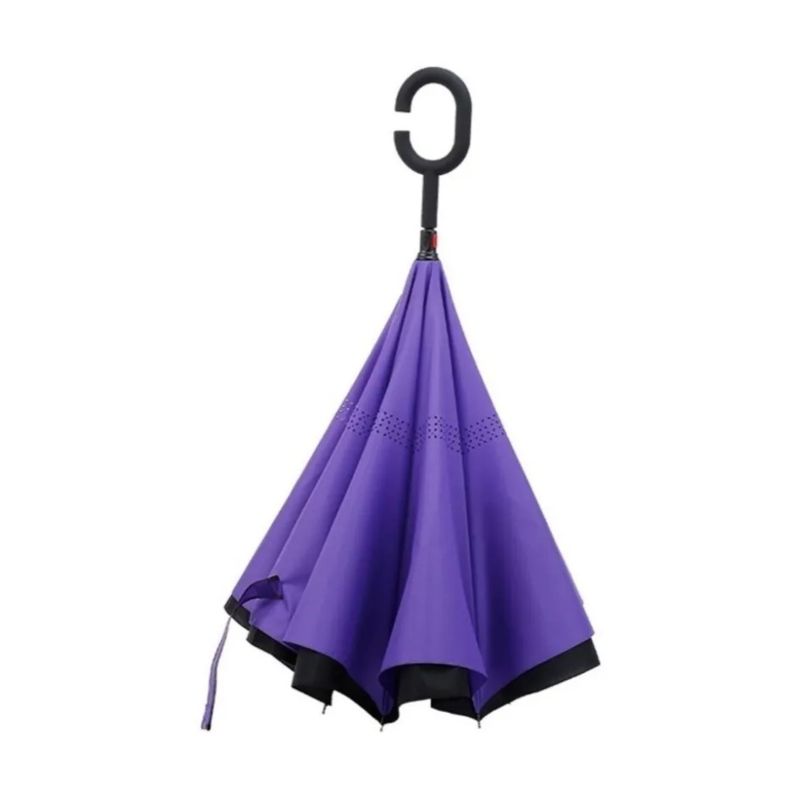 Paraguas Invertido Doble Capa Color Rojo Azul Amarillo Negro