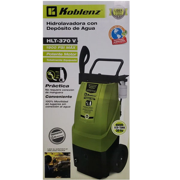 Hidrolavadora KOBLENZ CON RECIPIENTE DE AGUA DE 30 LTS HLT370