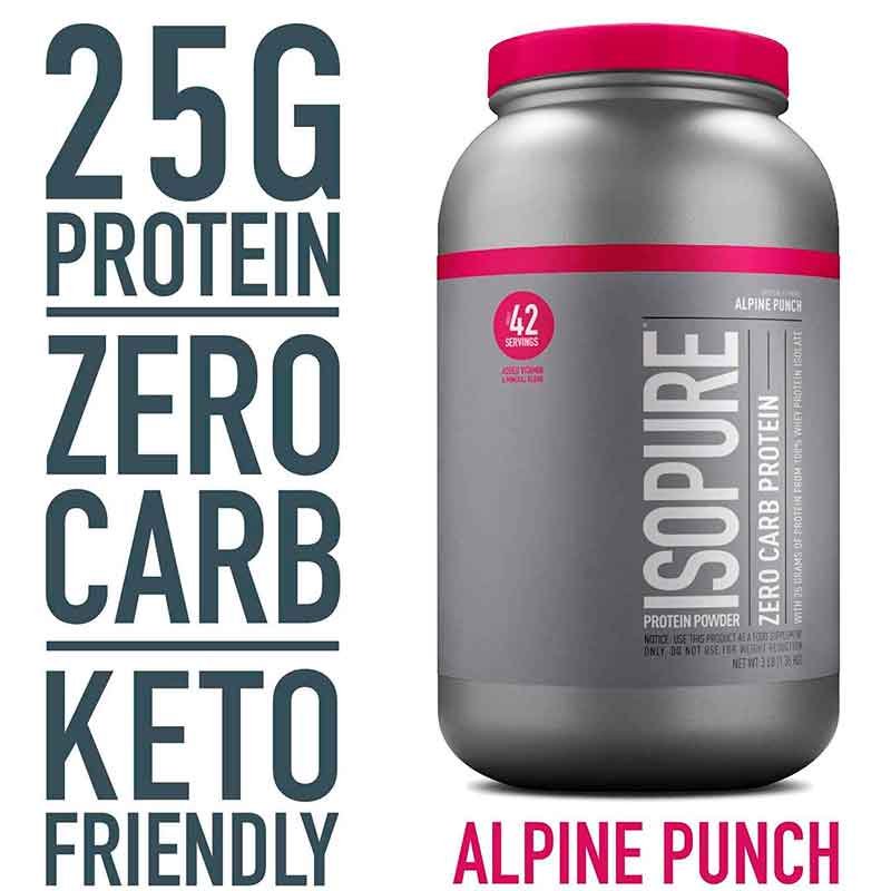 Proteina ISOPURE ZERO Carbs 3 lbs -Sabor ALPINE PUNCH