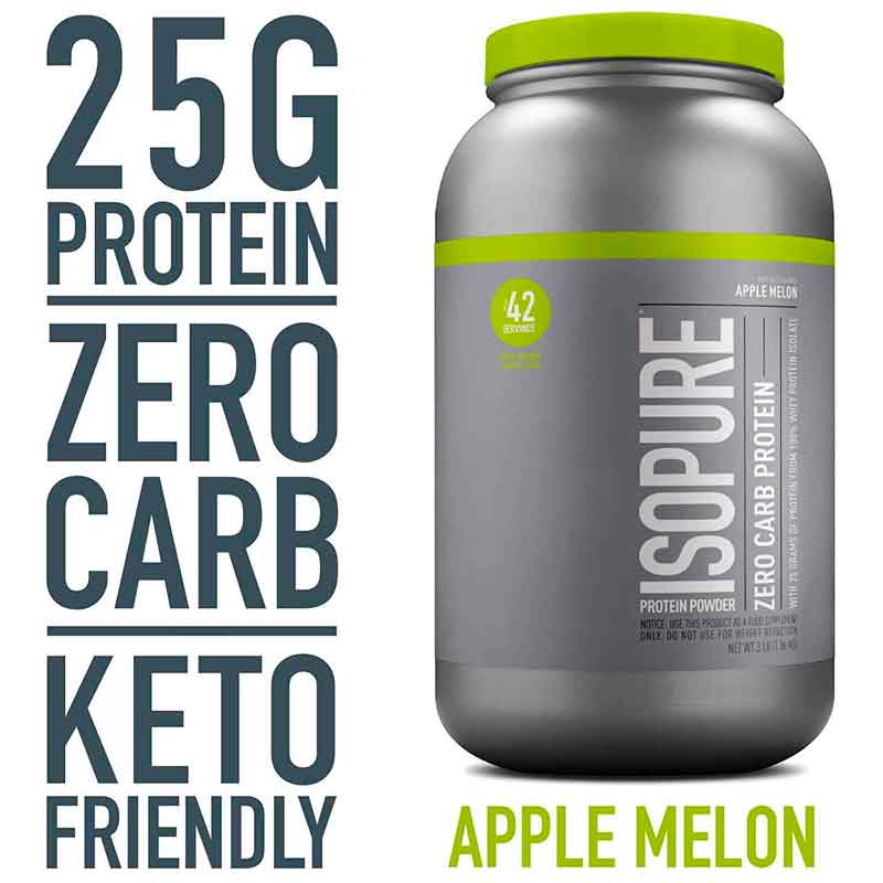 Proteina ISOPURE ZERO Carbs 3 lbs -Sabor APPLE MELON 