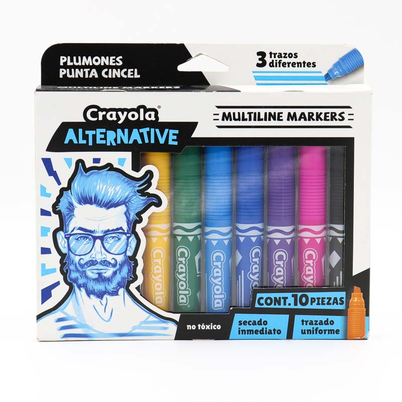 Marcadores Crayola Alternative Multiline 10pzas Grueso