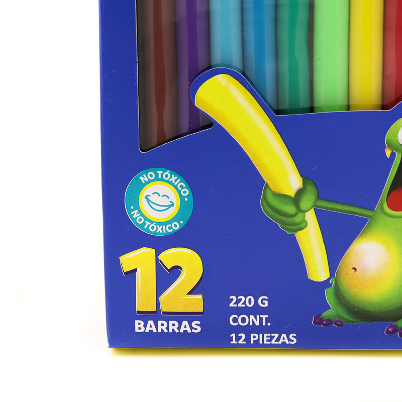 Plastilina Norma 12 Colores Barra Larga 220g
