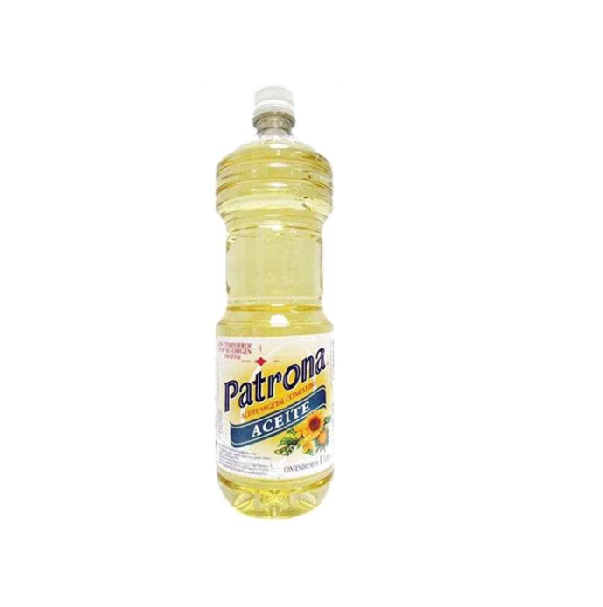 Patrona, Aceite vegetal PAQUTE con 3 botellas de 1L c/u.