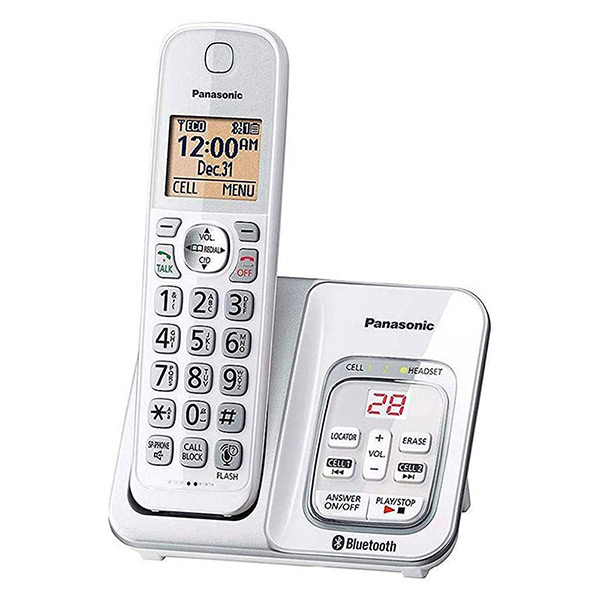 Panasonic KX-TG833SK1 Teléfono Inalámbrico Bluetooth 3 Auriculares Reacondicionado