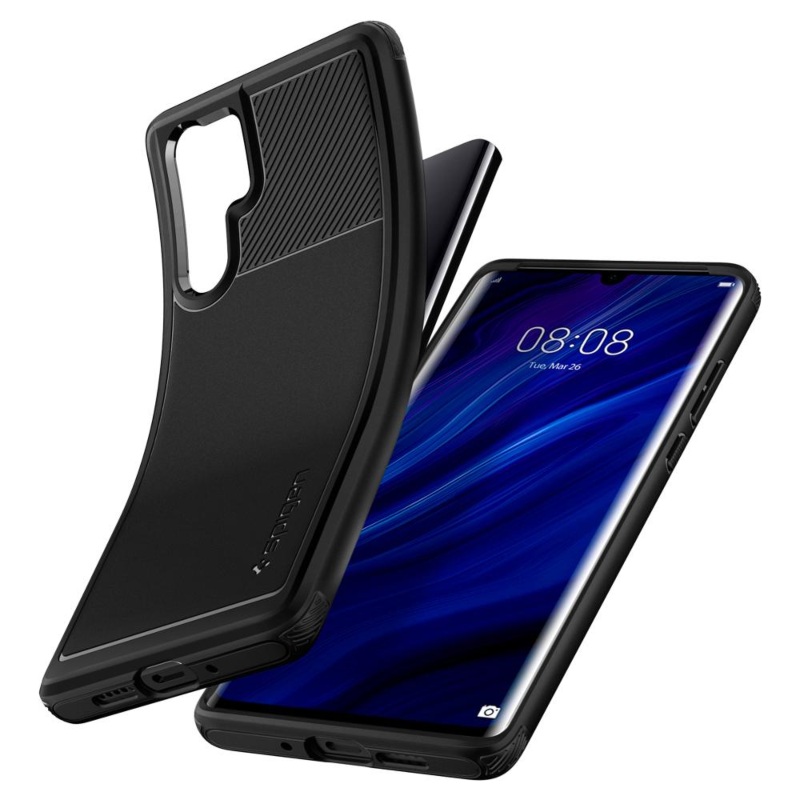 Funda Rugged Armor Negro Matte Huawei P30 Pro Spigen