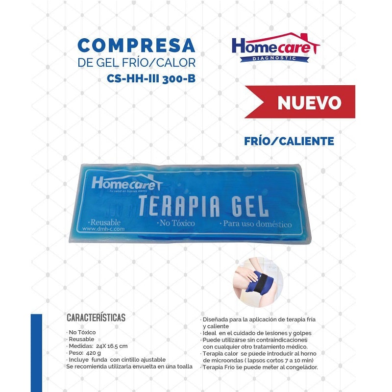 Compresa Gel Terapia Frio Caliente Calor 24x16.5 cm Homecare
