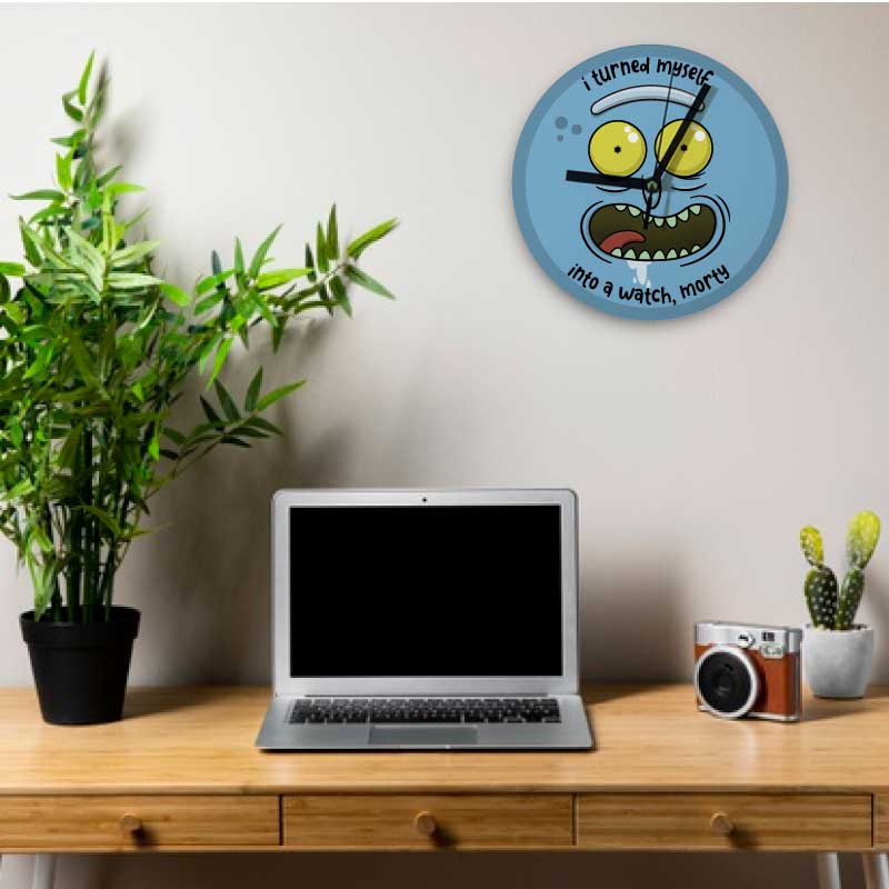 Reloj De Pared Circular Vidrio Templado Diseño