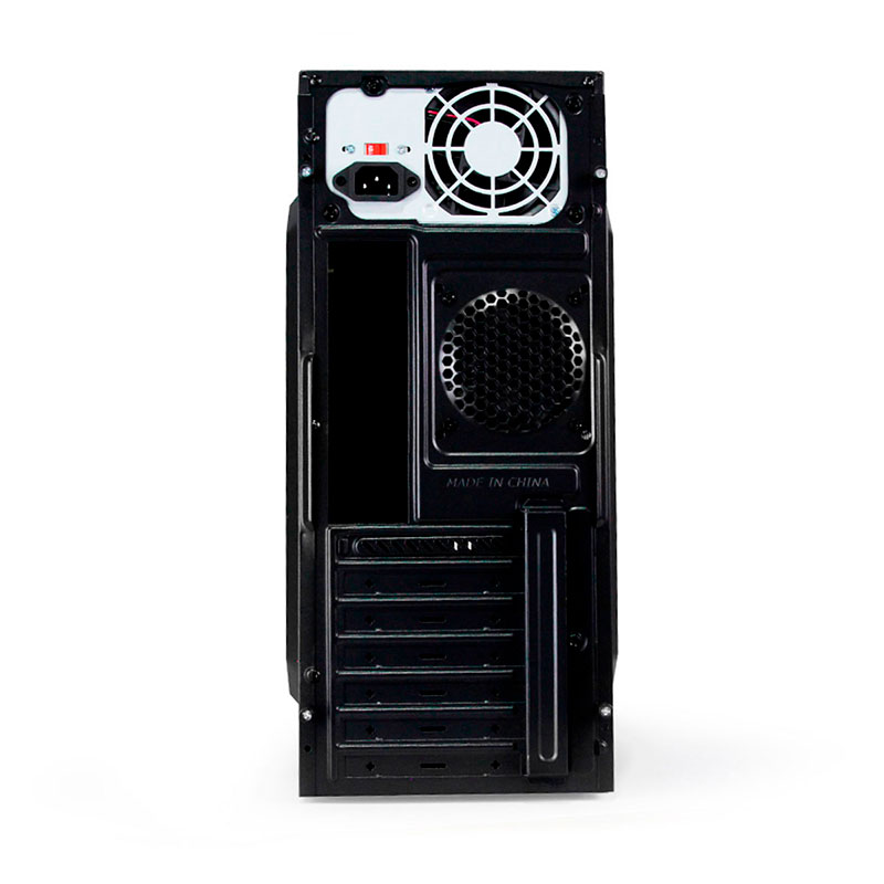 GABINETE GETTTECH GG1803, MIDI TOWER, ATX/MICRO-ATX, USB 2.0/3.0, CON FUENTE DE PODER 500W, NEGRO