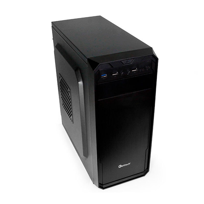 GABINETE GETTTECH GG1803, MIDI TOWER, ATX/MICRO-ATX, USB 2.0/3.0, CON FUENTE DE PODER 500W, NEGRO