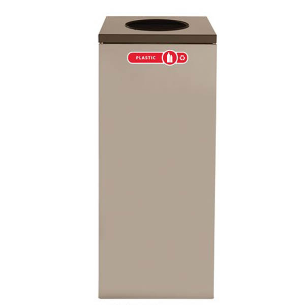 Contenedor Collect A Abierto Cetiqueta De Basura Beige 85 L
